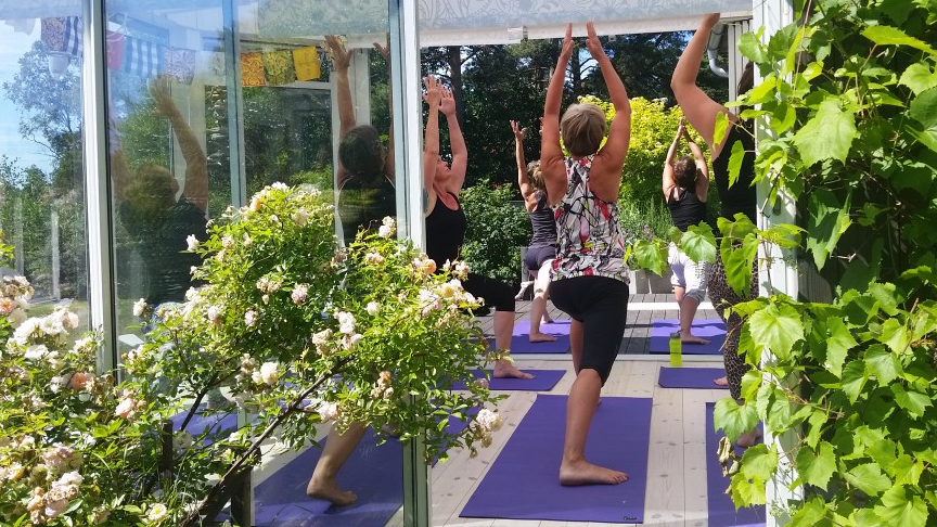 Yoga i ett växthus