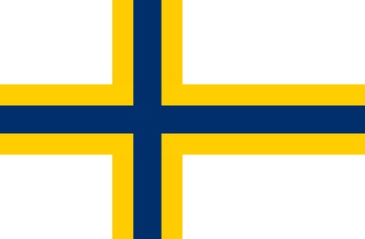 Flaggan för minoriteten sverigefinnar.